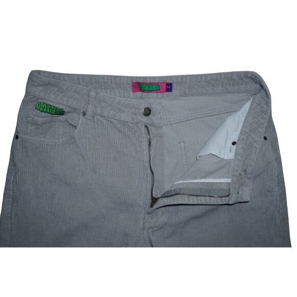 Empyre Women’s Gray Corduroy Pants Size 14 Y2K Skater Streetwear Retro Jeans - Picture 8 of 10